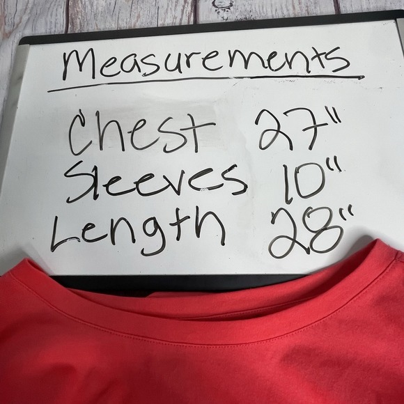 Vince Camuto Women T-Shirt Plus Size 3X Coral Short Sleeve Cotton Blend - Picture 10 of 11